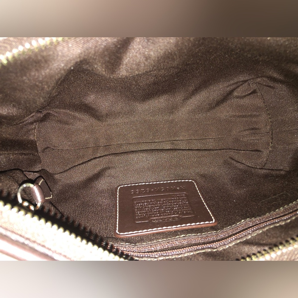 Vtg Y2K Coach Signature Soho Jacquard Hobo Shoulder Bag Beige/Brown Canvas #6266 - Picture 10 of 11